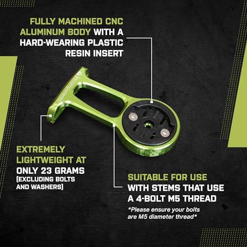 Image of JRC Components Stem Out Front Mount | Compatible with Garmin Edge Series Devices | Lightweight CNC 6061 Aluminium Body - Black