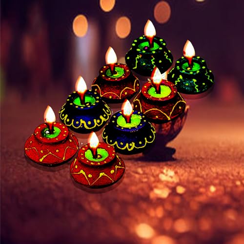 AWANI TRENDS Handicraft Matki Diyas | Navratri and Diwali Wax Candles ...