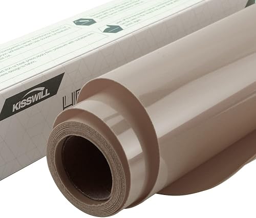 Miniatura 2 de KISSWILL Flock HTV - Rollos de vinilo HTV de 10 x 48 pulgadas, vinilo de transferencia de calor flocado para camisetas, telas y sombreros, color