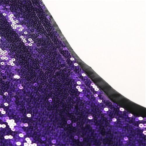 Men's Sequined Suit Vest V-Neck Sleeveless Prom Party Stage Performance Vest4