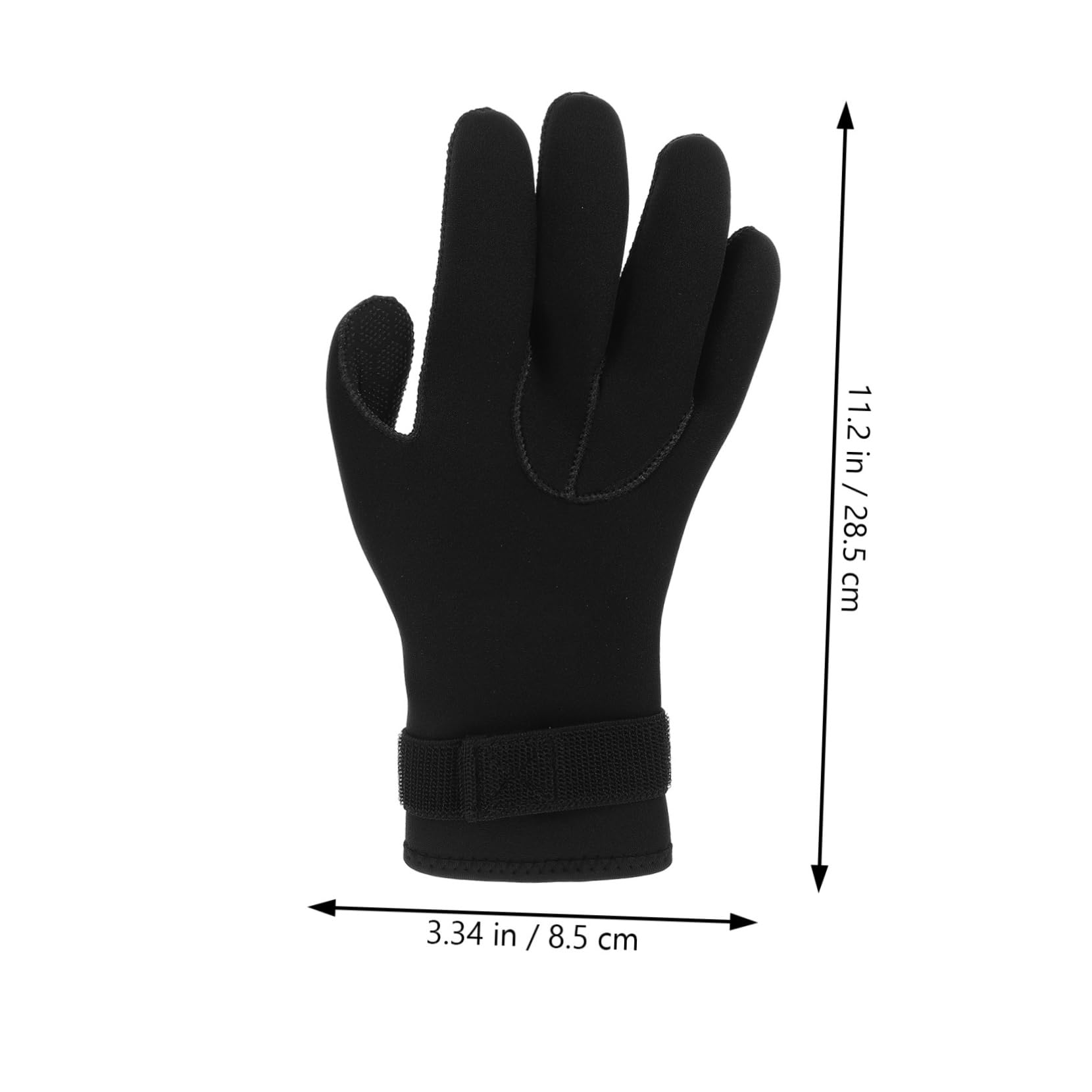 BRIGHTFUFU 1Pair Diving Gloves for Water Sports Scratch Neoprene Mittens Warm Non Slip Snorkeling Gear XL for Diving Kayaking Canoeing and Underwater Activities Black