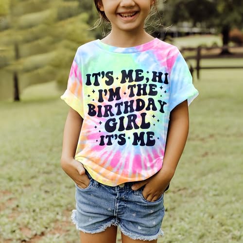 Birthday Girl Shirts Its Me Hi Im The Birthday Girl Its Me Shirt Letter Printed Party Outfit for Youth Girls4
