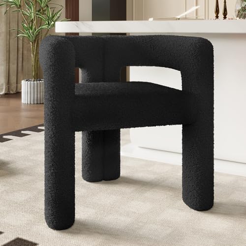 Ergonomischer Designersessel mit Premium Teddy-Flor Bezug – Extrem bequem, robust & vielseitig einsetzbar für Wohnzimmer, Homeoffice oder Essbereich (einfache Montage, 120 kg Belastbarkeit)