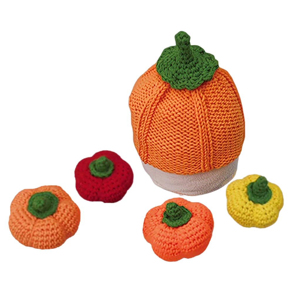 5PCS Pumpkin Woolen Toys Photography Accessories Photo Props Simulation Pumpkin Ornaments Baby Photo Props