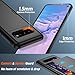 for Samsung S10 Case with Card Holder and (2 Pcs) HD Screen Protector, Slim Heavy Duty Dual Layer Shockproof Design & Hidden Card Slot Wallet Case for Samsung S10 -Black