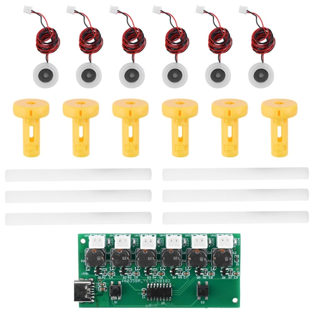 CTRLZS Type-C USB Mini Humidifier DIY Kits Mist Maker and Driver Circuit Board 6 Fogger Atomization Film Atomizer Sheet(B)