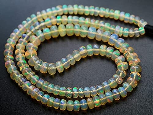 Opale d'Éthiopie facettée LKBEADS en perles de 4-6mm pour fabriquer un collier artisanal unique