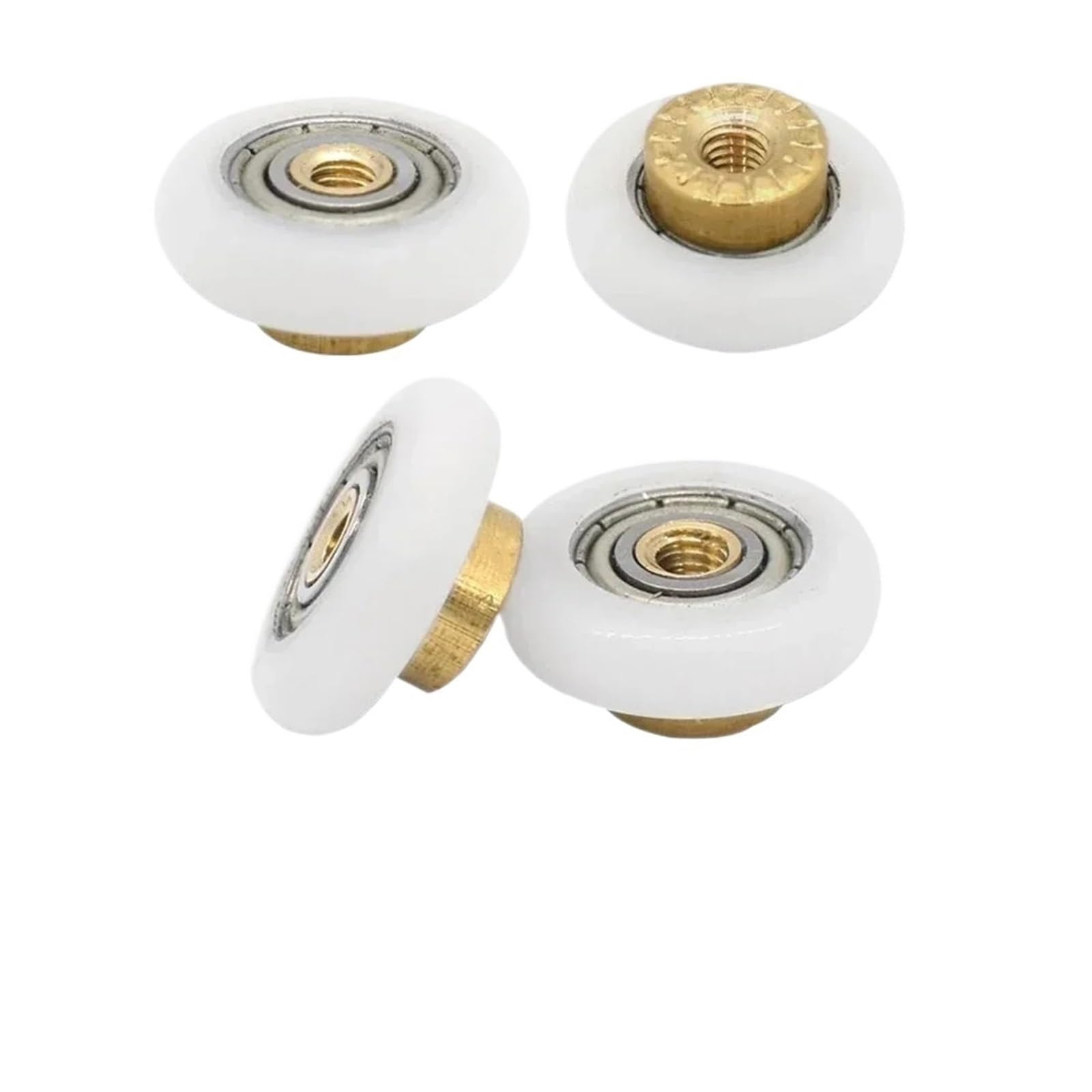 Vnakrny 25Mm Shower Door Rollers 22Pcs 20-27Mm Nylon Copper Sliding Roller Hardware