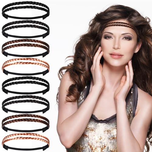 minkissy 12 Piezas diadema diadema rizador de pelo divisores diadema rizada rizo scrunchies hair band hair topper hair ties pelucas diadema para mujer tocado de niña fibra química