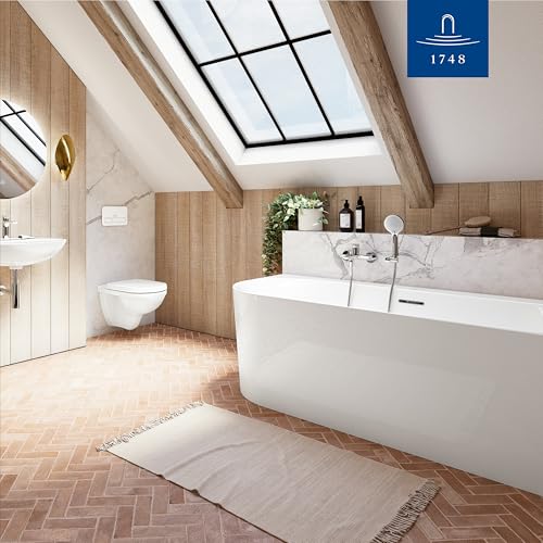 Villeroy & Boch Universal Showers Duschkopf, edle Handbrause mit 3 Strahlarten & EasyClean, Wassersparend, Universeller Anschluss – Chrom
