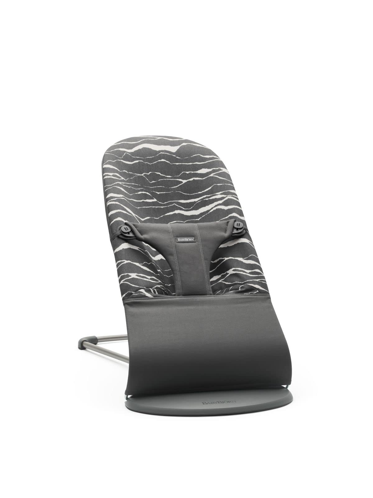 BABYBJÖRN Transat Bliss, Cadre gris foncé, Coton, Gris anthracite/Imprimé paysage