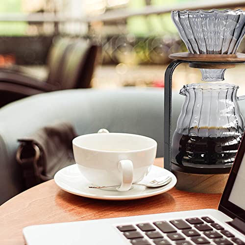 Sotech Pour Over Coffee Station Dripper Stand Coffee Filter Wooden Filter Holder Glass Server With Paper Coffee Filters, Coffee Maker Stand Set For Coffee Tea And Saffron #TOP3