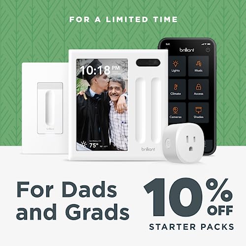 Brilliant Smart Dimmer Switch (White) — Compatible With Alexa, Google Assistant, Apple Homekit, Hue, Lifx, Smartthings, Tp-Link, Wemo And More #TOP1