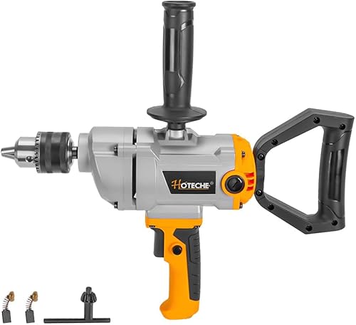 Miniatura 10 de Hoteche - Martillo neumático de demolición eléctrico de 1500W, rompedor de hormigón SDS-MAX de alta resistencia con cincel plano y puntiagudo