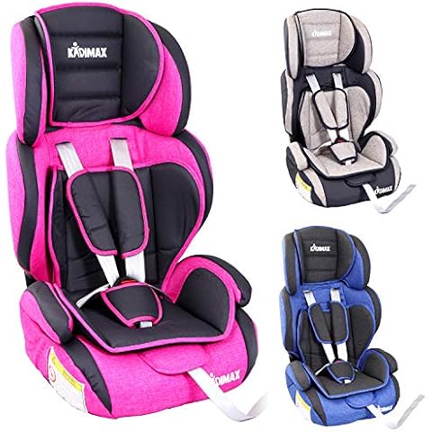 KIDIMAX® Autokindersitz Kindersitz Kinderautositz, Sitzschale, universal, zugelassen nach ECE R44/04, in 3, 9 kg - 36 kg 1-12 Jahre, Gruppe 1/2 / 3 (Pink) Cover