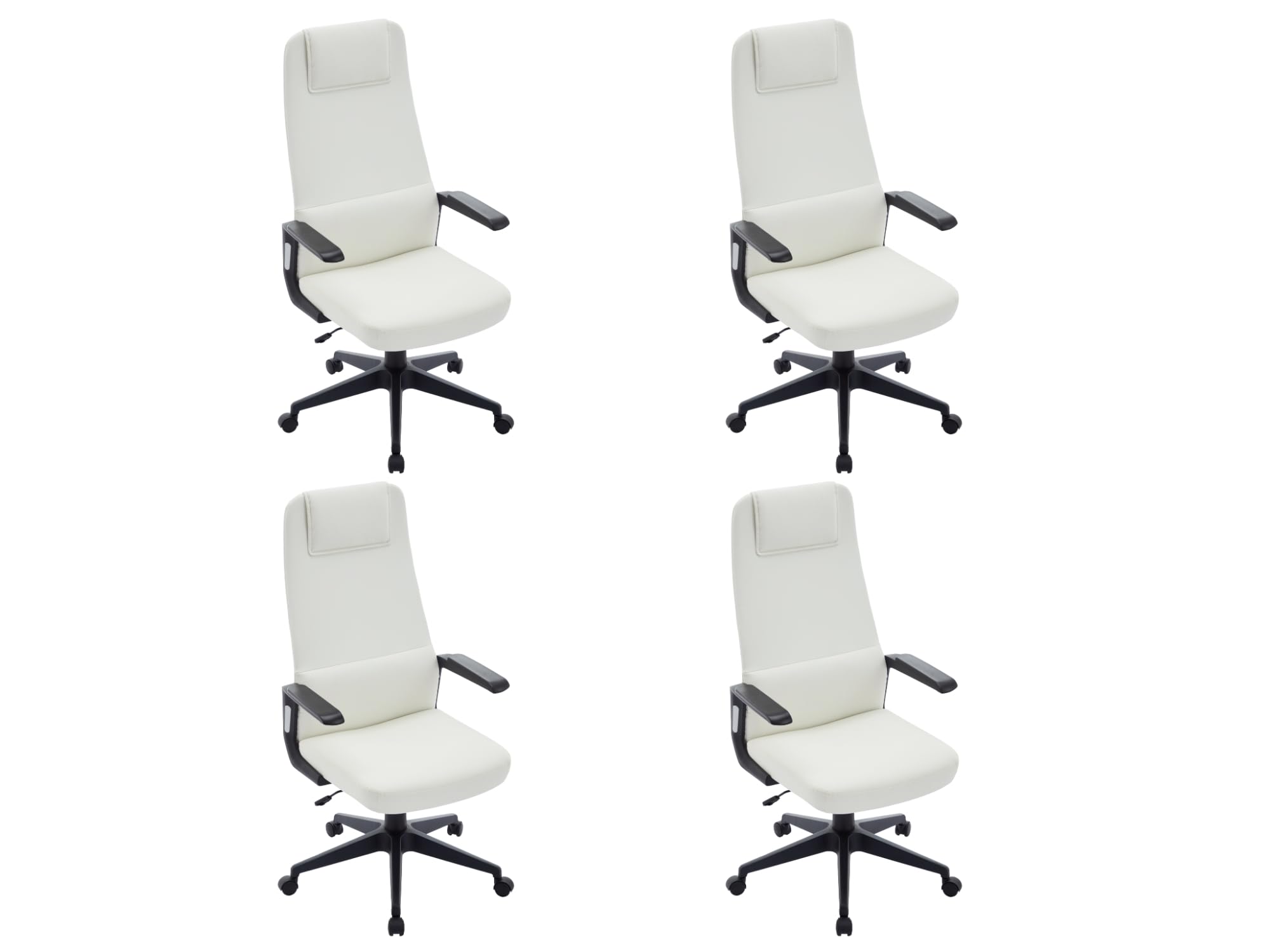 LeisureMod Office Chair, High-Back Leather