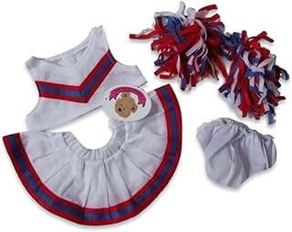 Build Your Bears Wardrobe Teddy Bear Clothes Cheerleader | Tennis Set fits Build a Bear - White