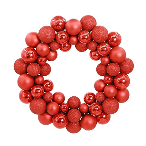 Couronne de Noël 13.6" boules décoratives suspendues porte entrée