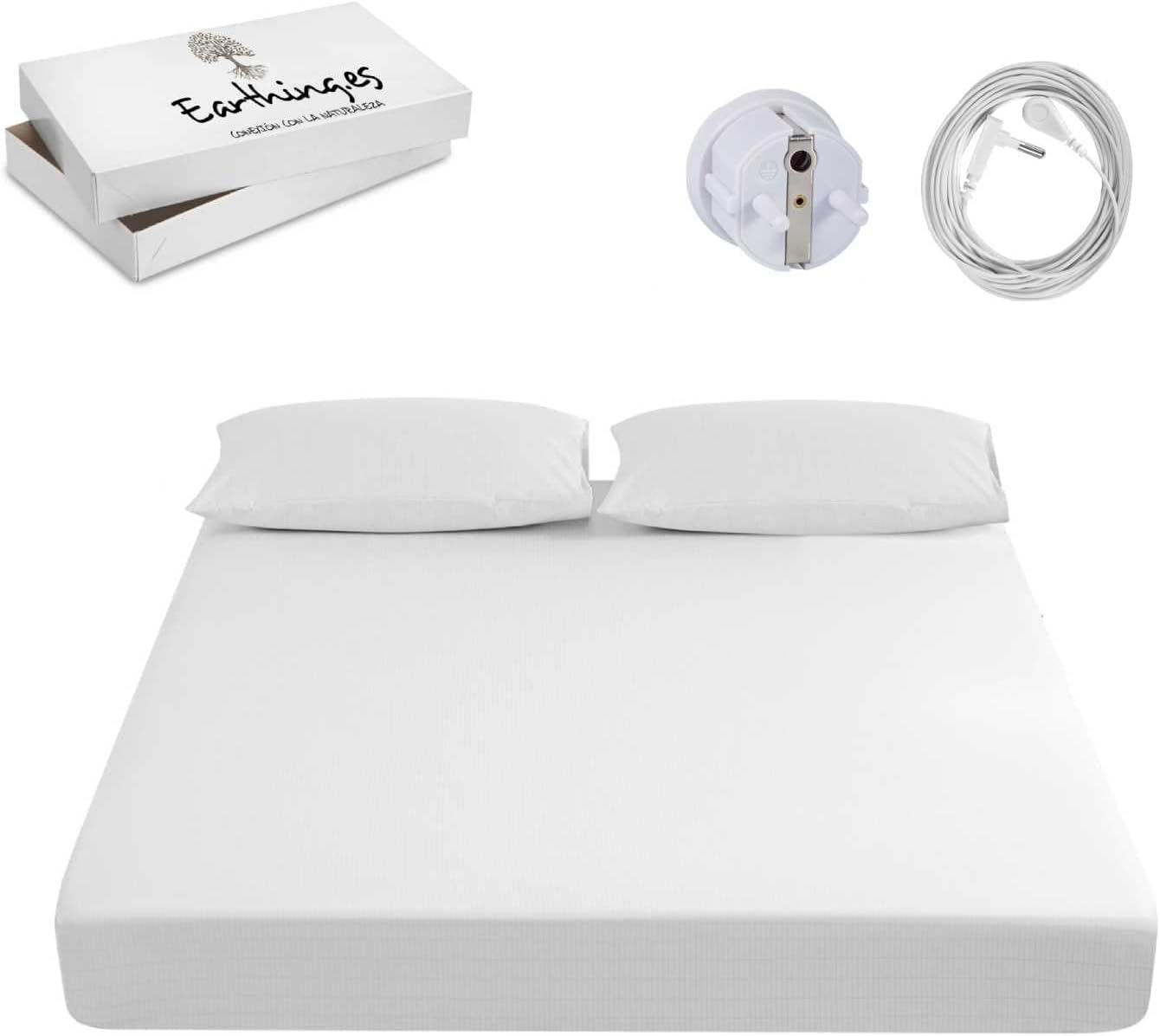 Lenzuolo Con Messa A Terra HUNAIGEE - 95% Cotone Bio Con 5% Argento