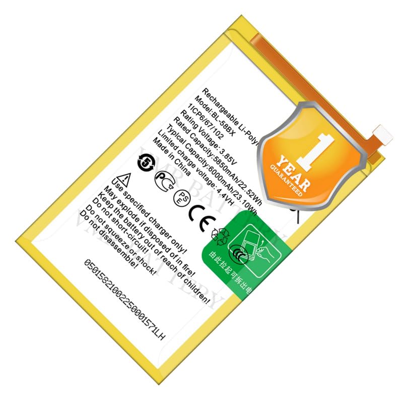 Image of Original BL-58BX Battery Compatible for Infinix Hot 9 Play (X680, X680B, X680C) | Hot 10S (X689B, X689, X689D) | Hot 10 Play (X688C, X688B, MZ-Infinix X688C) - (6000mAh) - 1 Year Warranty X2
