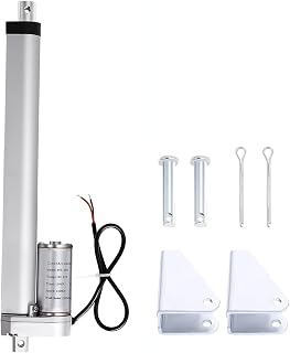 10 Inch Linear Actuator with Mounting Brackets Max 1500N/330lbs 12V Heavy Duty Load Linear Actuator for Recliner TV Table Lift Massage Bed Electric Sofa
