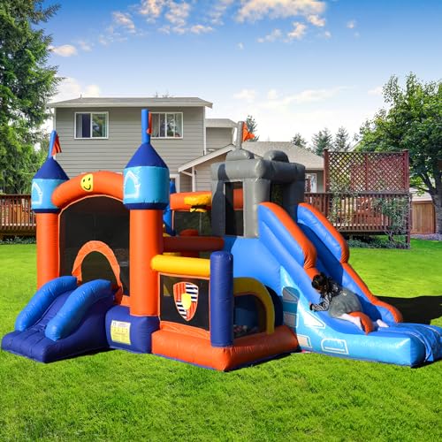 16FT x 12FT Commercial Inflatable Bounce House with Slides & ...