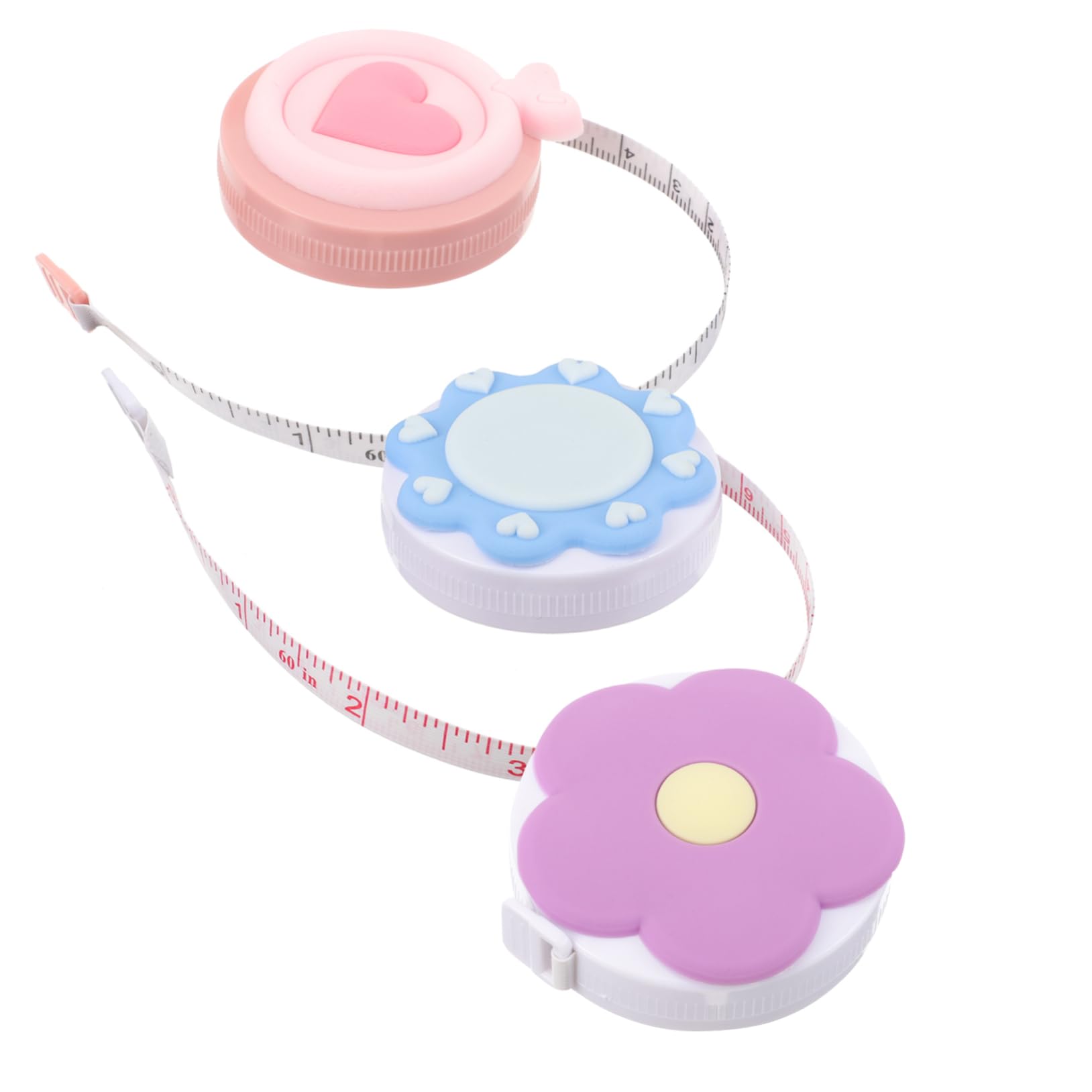 Gadpiparty 5 Series Cinta De Macarrón Mini Cinta De Medición Cinta Métrica Portátil Sastre Medir La Medición Del Cuerpo De La Cinta Mini Cintas Métricas Cinta Métrica De Plástico 3 Piezas X 5