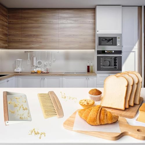 Csirnto Besen und Kehrschaufel Set, Schaufel und Besen Set, Mini Handfeger und Schaufel, Krümelbürste, Tischbesen und Schaufel für Küche Wohnzimmer – Bild 7