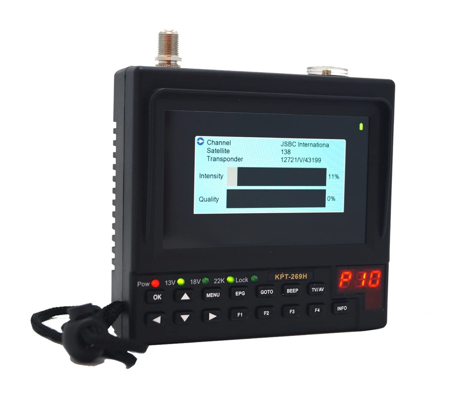 DVB-S2 Satfinder Digital Satellite TV Receptor Finder Meter MPEG-4 Modulador Full HD KPT 269H Decodificador del Receptor