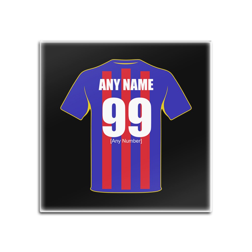 UNIGIFT Personalised Gift - Crystal Palace Square Gloss Hardboard Coaster (Football Club Design Theme, Colour Options) - Any Name/Message on Your Unique Mat Pad - The Eagles Glaziers