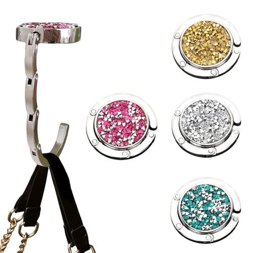 BAWEN 4 PCS Foldable Purse Hook, Women's Handbag Hangers -