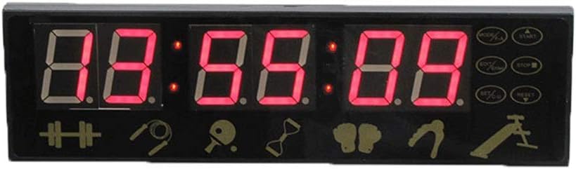 スポーツタイマー クロスフィット間隔時計は、ワイヤレス遠隔操作ホームジム1.5" のためのジムタイマー デジタルLedカウン