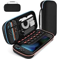 ivoler Carry Case for Nintendo Switch 2 (2025 Model) &ndash; Protective Portable Hard Shell Pouch Carrying Travel Game Bag for Nintendo Switch 2 Accessories Holds 12 Game Cartridge&ndash; Black