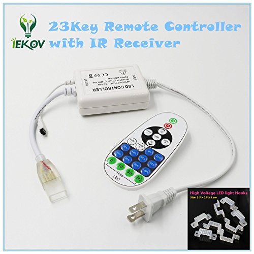 Image of White Color LED Strip Light, AC 110-120V Flexible /Waterproof /Multi-Modes Function /Dimmable SMD5050 LED Rope Light with Remote for Home /Office /Building Decoration (32.8ft /10m)