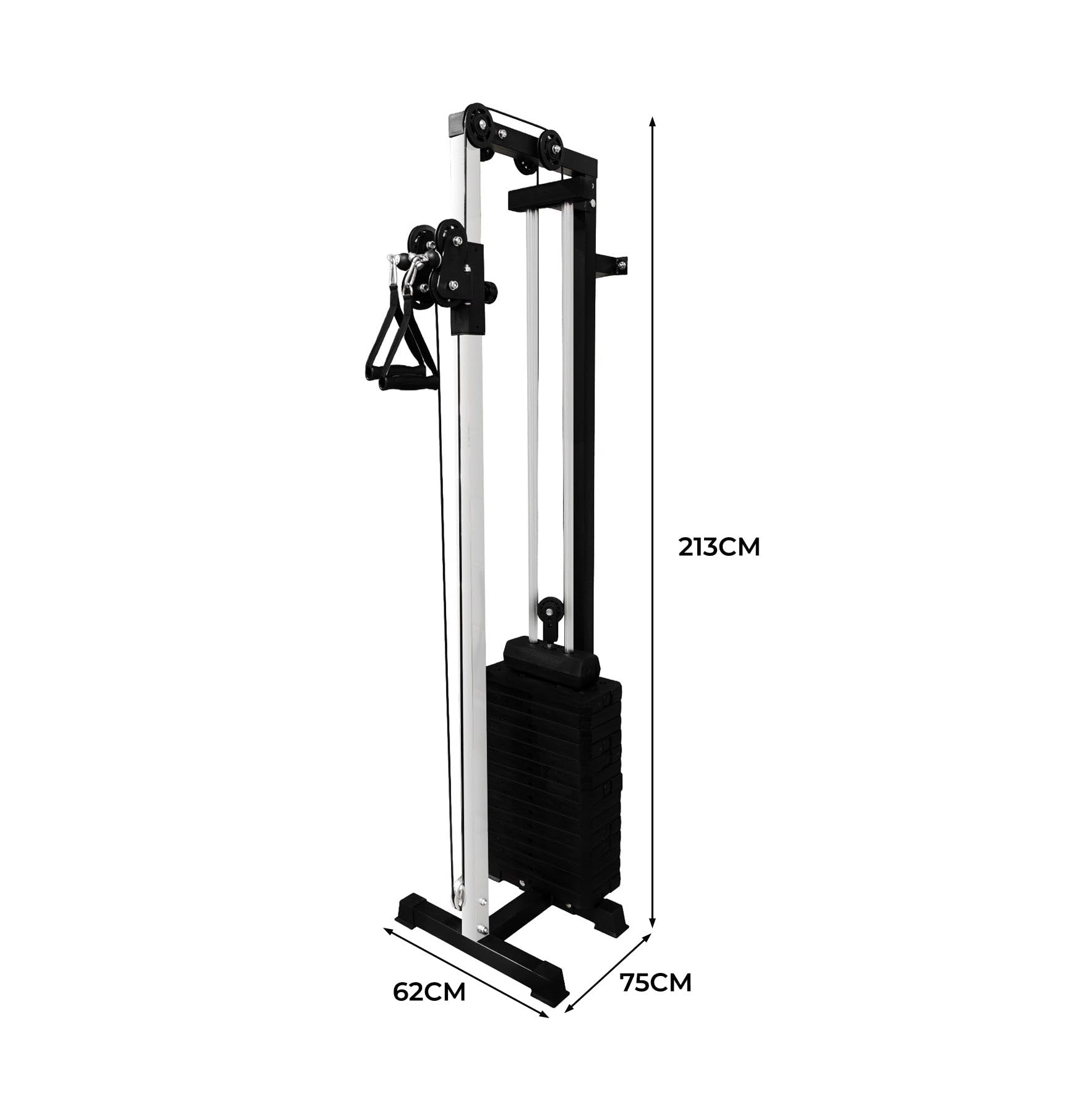 Stazione a Cavi da Parete Multifunzione Palestra Domestica Regolabile Pacco Pesi 80kg Allenamento Forza Crossover Doppio Sistema Altezza Regolabile Accessori Inclusi