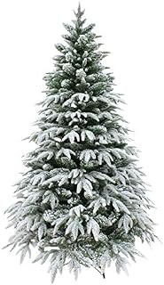 Mr Crimbo 7ft Luxury Snow Tipped Christmas Tree Artificial Pine Indoor Xmas Decoration