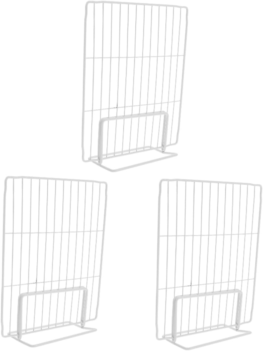 Mikinona 3pcs Fridge Mesh Divider Freezer Wire Shelf Dividers Storage Shelves Fridge Partition Iron Organizer for Freezer