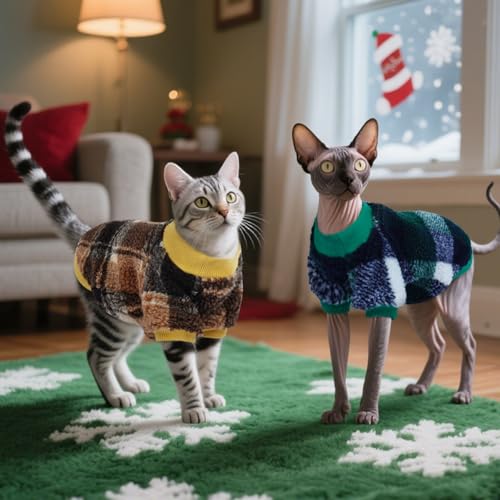 Jersey de invierno para gatos con forro de algodón HMJGDZG 6