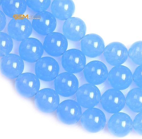 Miniatura 637 de GEM-Inside - Cuentas sueltas de piedra de lava negra natural de 0.315 in para hacer joyas, 15 pulgadas Cordierita de grado A