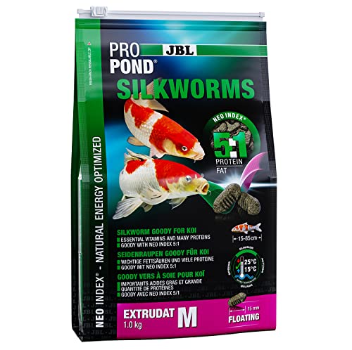 JBL ProPond Silkworms M 1,0kg, Friandises au ver à soie pour koï
