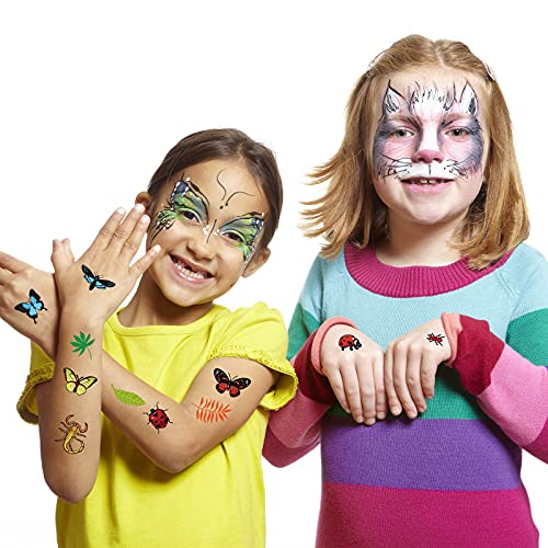 288 Pcs Insect Tattoos Reptile Temporary Tattoos Buggin Out Tattoos Bees, Spiders, Beetles, Butterflies Kids' Party Supplies Bug Party Favor Butterfly Birthday Party Supplies #TOP4