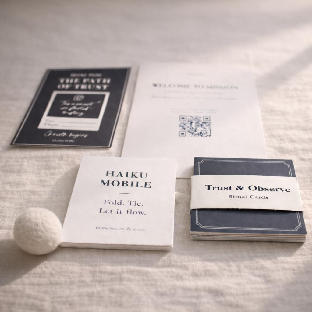 Interaktives Katzenspielzeug zur mentalen Stimulation und Mensch Katze Bindung Porzellan Trust Cups Haiku Mobile DIY redaktionelle Karten Achtsames Premium Geschenk in hochwertiger Geschenkbox