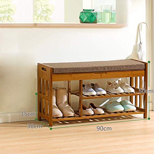 Banc de rangement chaussures 90cm meuble chaussures pour entrée étroite - 4