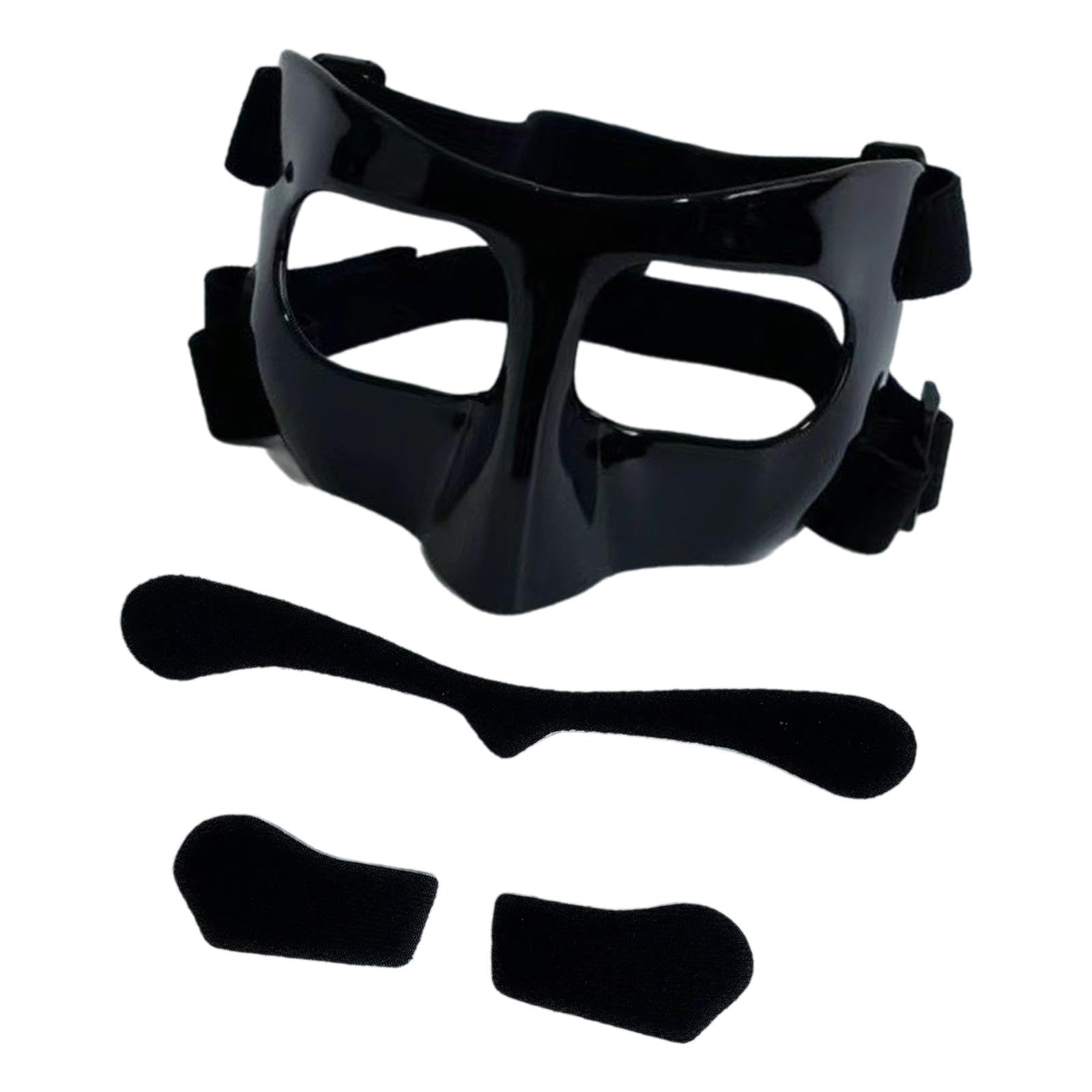 Basketball Mask Face for Broken Nose for Softball Party Soccer Black Black Sticker-image-32