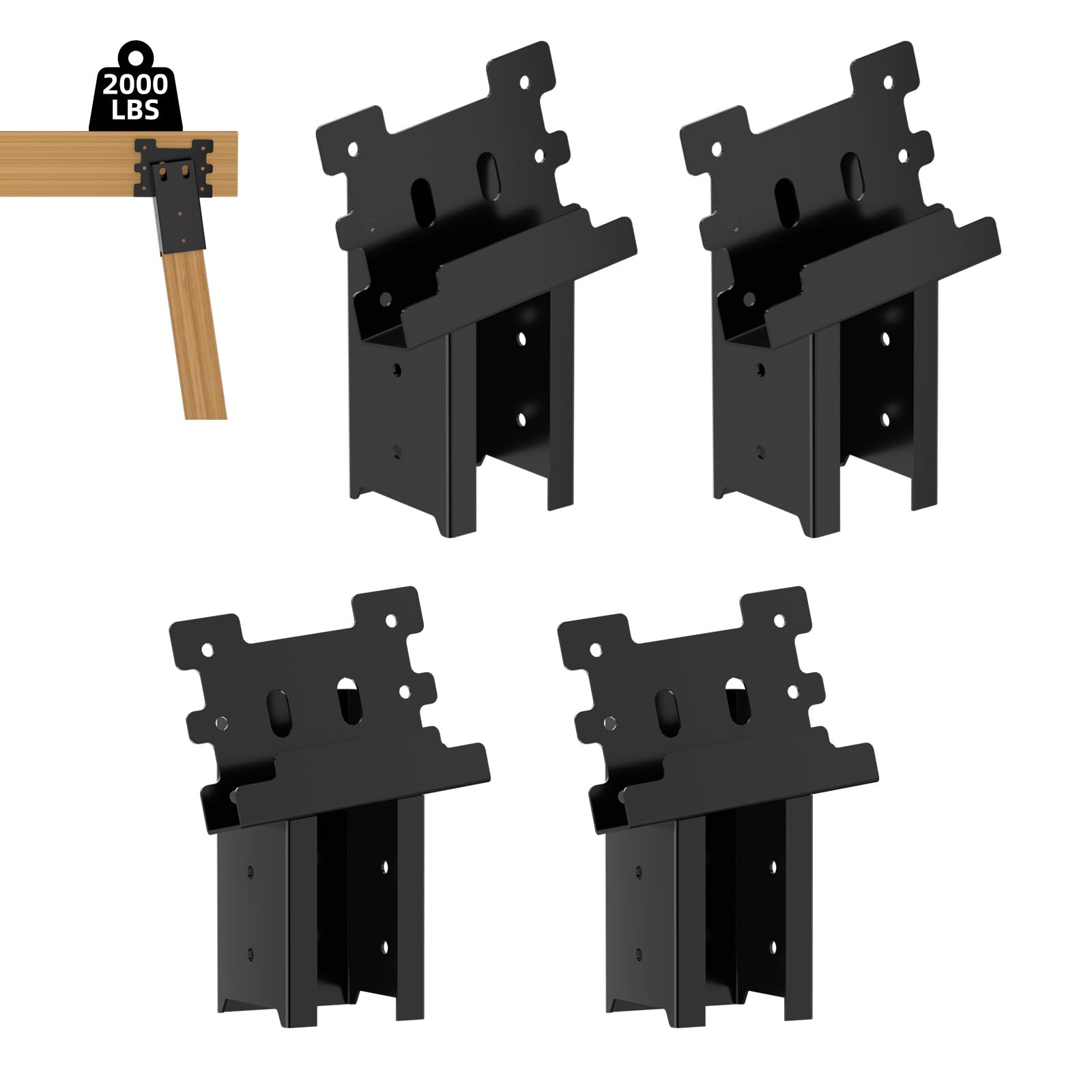 Supports de store robustes 4x4 en acier avec revêtement en poudre pour terrasses