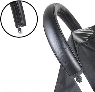 Zerodis Baby Kinderwagen Griff Abdeckung mit Reißverschluss Griffbezug Buggy Zubehör Staubdicht PU Lederbezug