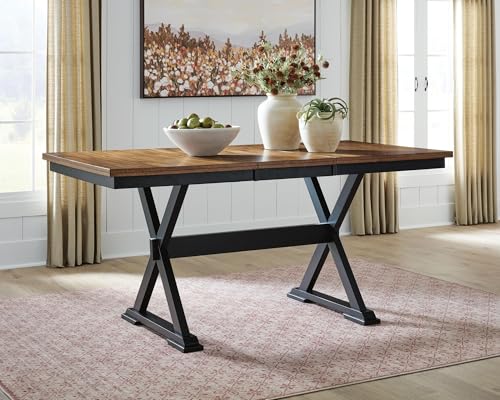 Image of Signature Design by Ashley Farmhouse Counter Height Dining Table, Brown