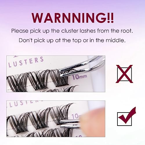 Lash Clusters 72 Clusters Individual Lashes Diy Eyelash Extensions Reusable Soft Natural False Eyelashes Thin Band Lash Extension Kit For Makeup At Home 10/12/14/15/16Mm Length - Op21 #TOP4