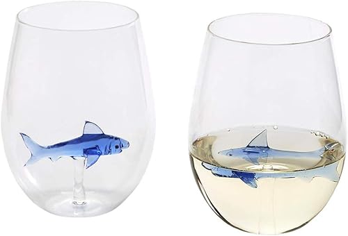 Miniatura 3 de Two's Company Great White Shark - Copa de vino sin tallo