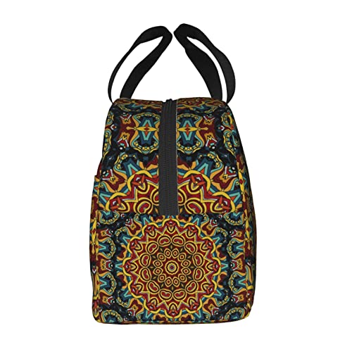 Morrocan Vitrage Ornament Floral Reusable Insulated Lunch Bag For Women Men Waterproof Tote Lunch Box Thermal Cooler Lunch Tote Bag For Work Office Travel Picnic #TOP6